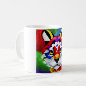 Alexander's Cat white center mug コーヒーマグカップ (正面左)
