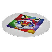 Alexander's Cat white round glass cutting board カッティングボード (角)