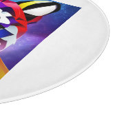 Alexander's Cat white round glass cutting board カッティングボード (角)