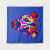 Alexander's Dog blue tapestry タペストリー (正面(横))