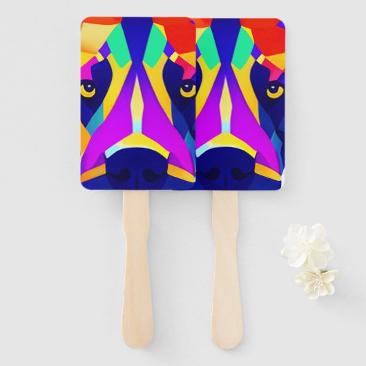 Alexander's Dog rectangle hand fans ハンドファン (正面&裏面)