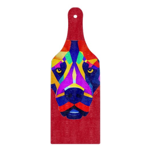 Alexander's Dog red glass paddle cutting board カッティングボード (正面)
