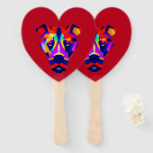 Alexander's Dog red heart hand fans ハンドファン (正面&裏面)