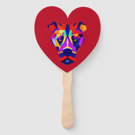 Alexander's Dog red heart hand fans ハンドファン (正面)