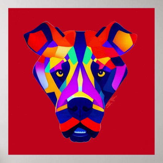 Alexander's Dog red matte poster ポスター (正面)