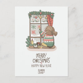 Alexandra Dikaiaによるсクリスマスのパターン シーズンポストカード