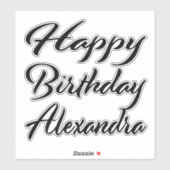 Alexandra Name Vorname black Sticker Geburtstag シール (シート)
