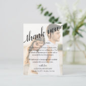 Alexandra Photo Wedding Reception Thank You ポストカード (スタンド正面)