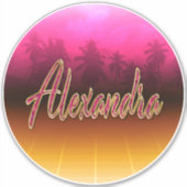 Alexandra Vorname Name pink Aufkleber Sticker シール (正面)