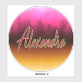 Alexandra Vorname Name pink Aufkleber Sticker シール (シート)