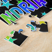 "ALEXANDRIA"名,おもしろい"ハッピーバースデー" ジグソーパズル (側面)