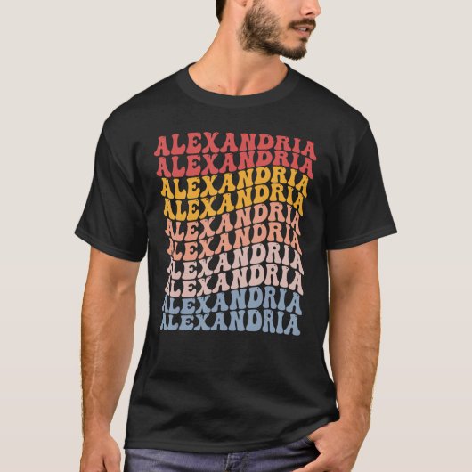 Alexandria City Groovy Retro Tシャツ (正面)
