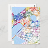 Alexandria Egypt City Map ポストカード (正面/裏面)