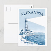 Alexandria Lighthouse Coastal Scene Travel ポストカード (正面/裏面)