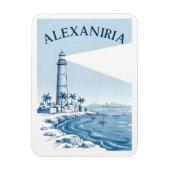 Alexandria Lighthouse Coastal Scene Travel マグネット (縦)