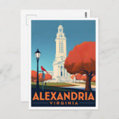 Alexandria Virginia Masonic Memorial Art ポストカード (正面/裏面)