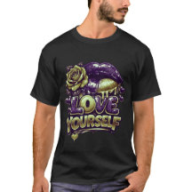 AlexDizaine "自分を愛して" グラフィックTシャツ