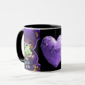 AlexDizaine Enchanted Purple Bears Coffee Mug  マグカップ (正面左)