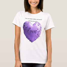 AlexDizaine "Eternal Love" 3D Lavender Heart T-Shi Tシャツ