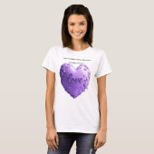 AlexDizaine "Eternal Love" 3D Lavender Heart T-Shi Tシャツ (正面フル)