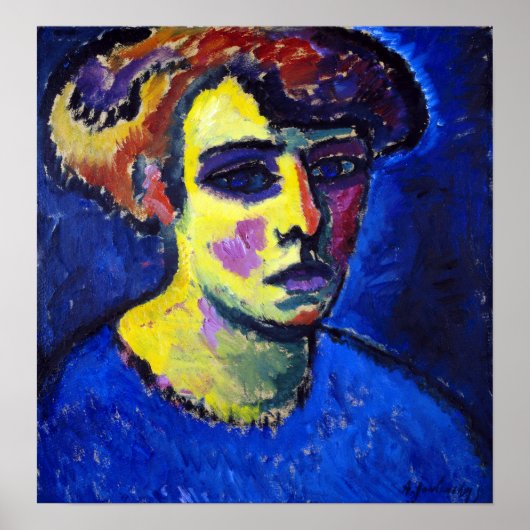 Alexej von Jawlensky Frauenkopf（女性の頭） ポスター (正面)
