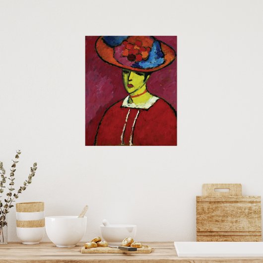 Alexej von Jawlensky, Schokko mit Tellerhut ポスター (キッチン)