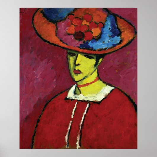 Alexej von Jawlensky, Schokko mit Tellerhut ポスター (正面)