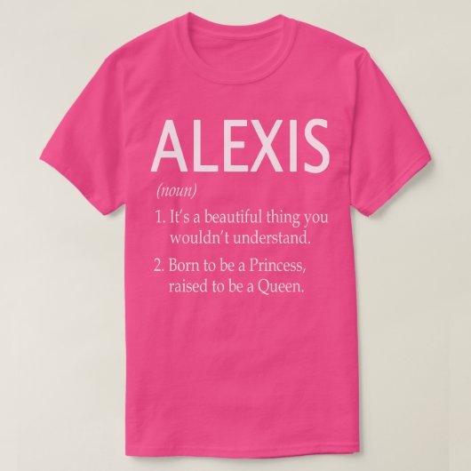Alexis名ギフト Tシャツ (デザイン正面)
