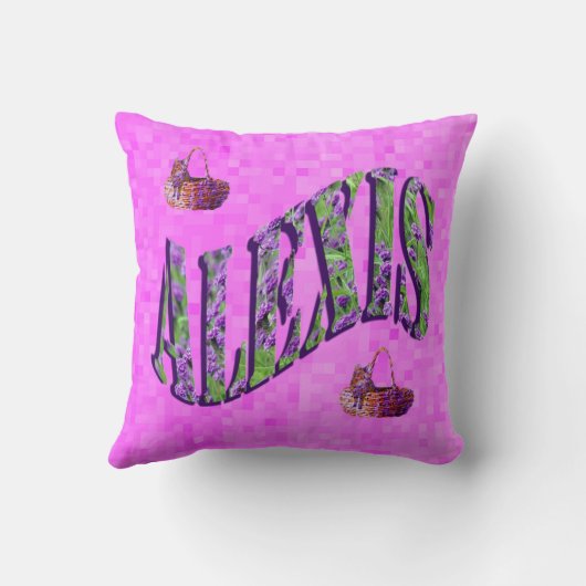 Alexis ネームロゴ クッション (裏面)