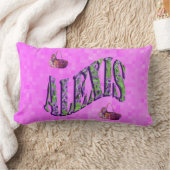Alexis ネームロゴ ランバークッション (ブランケット)