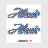 Alexis Name blue Aufkleber Sticker Stickerset シール (シート)
