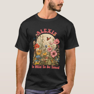 Alexis Name Cute Retro Girls Wildflower Alexis Nam Tシャツ