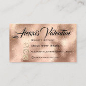 Alexxisメイクアップ眉毛まばたきグリッタードリップスパーク 名刺 (裏面)