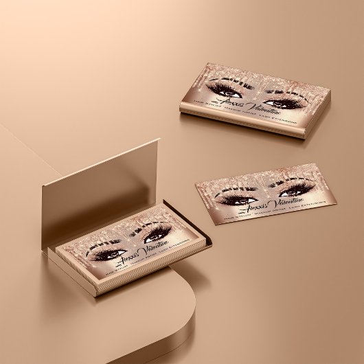 Alexxisメイクアップ眉毛まばたきグリッタードリップワクシング 名刺