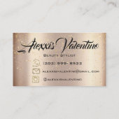 Alexxisメイクアップ眉毛まばたきグリッタードリップワクシング 名刺 (裏面)