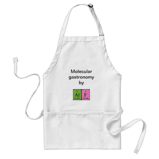 Alf periodic table name apron スタンダードエプロン (正面)