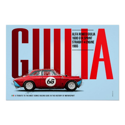 Alfa Giulia 1600 Tribute ポスター (正面)