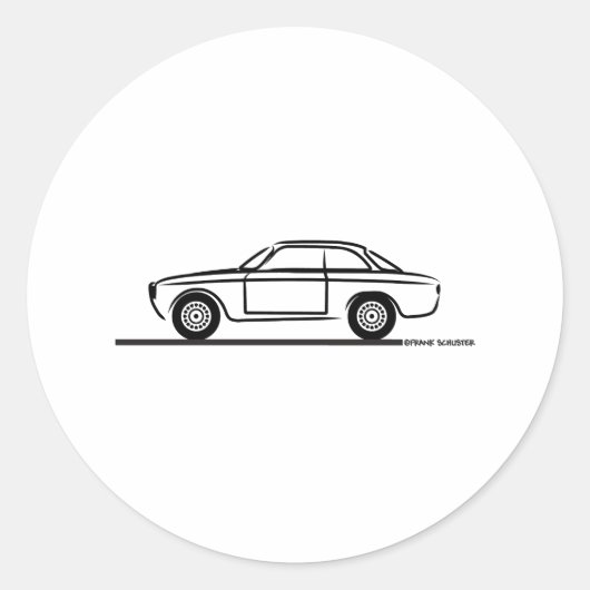 Alfa Romeo GTA GTV Tシャツ ラウンドシール (正面)