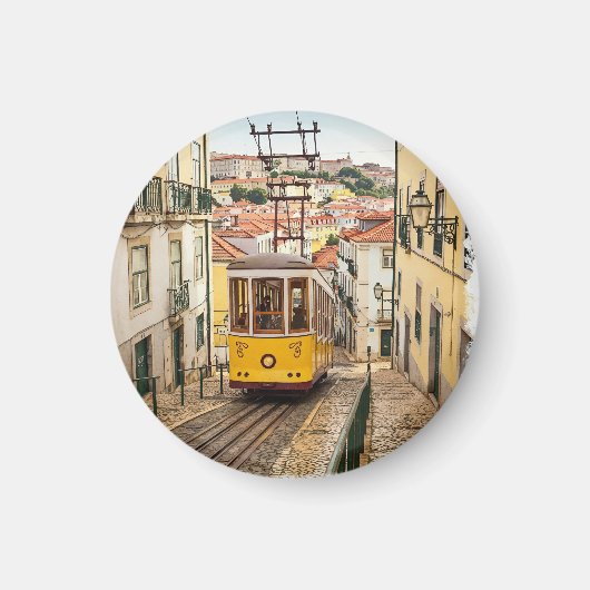 Alfama, Lisboa - Portugal - Tram マグネット (正面)