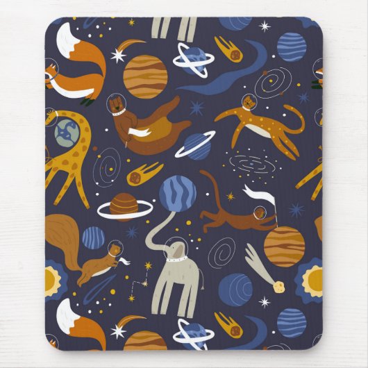 Alfombrilla de ratón colección Animals Outer Space マウスパッド (正面)