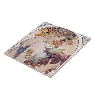 Alfons Maria Mucha , “ Fruit ” タイル