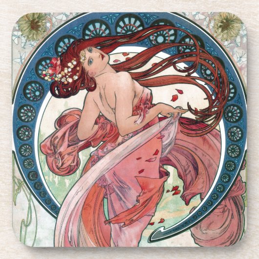 Alfons Mucha 1898 Dance コースター (正面)