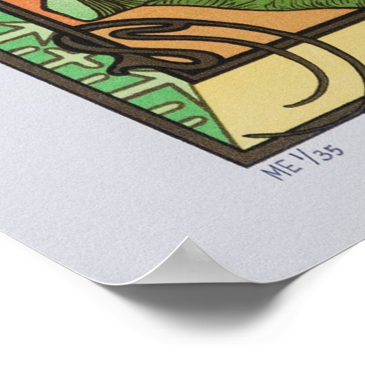 Alfons Mucha -  Spring 1900 ポスター (角)