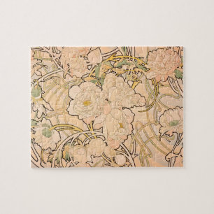 Alfonse Mucha Art Nouveau Peonies ジグソーパズル
