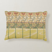 Alfonse Mucha Poppies Art Nouveau Floral Wallpaper アクセントクッション (裏面)