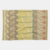 Alfonse Mucha Poppies Art Nouveau Floral Wallpaper キッチンタオル (横)