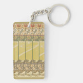 Alfonse Mucha Poppies Art Nouveau Floral Wallpaper キーホルダー (裏面)