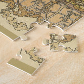 Alfonse Mucha Poppies Art Nouveau Floral Wallpaper ジグソーパズル (側面)