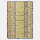 Alfonse Mucha Poppies Art Nouveau Floral Wallpaper スローブランケット (正面縦)