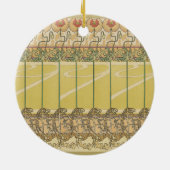 Alfonse Mucha Poppies Art Nouveau Floral Wallpaper セラミックオーナメント (裏面)